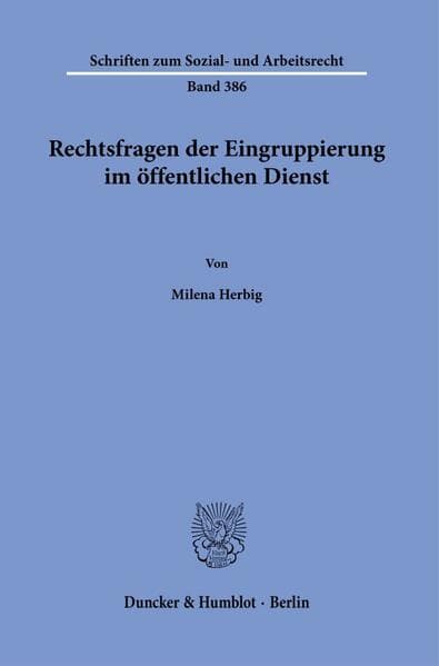 Rechtsfragen der Eingruppierung im öffentlichen Dienst