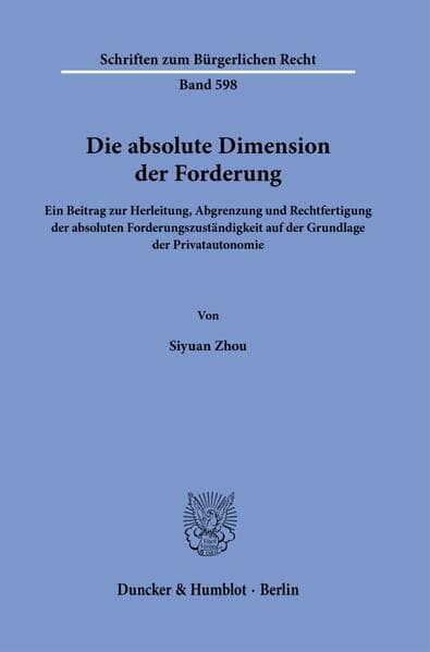 Die absolute Dimension der Forderung