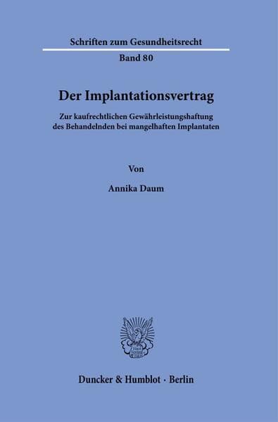 Der Implantationsvertrag