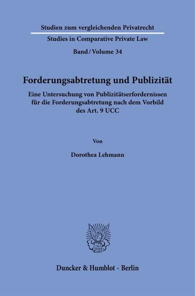Forderungsabtretung und Publizität