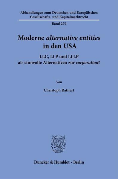 Moderne alternative entities in den USA