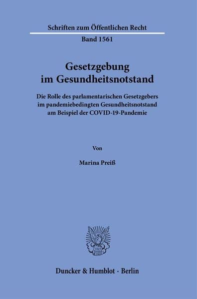 Gesetzgebung im Gesundheitsnotstand