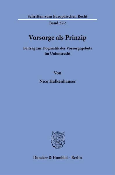 Vorsorge als Prinzip