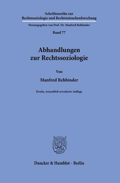 Abhandlungen zur Rechtssoziologie