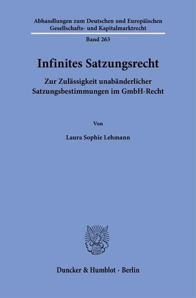 Infinites Satzungsrecht