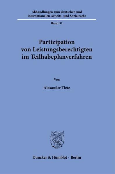 Partizipation von Leistungsberechtigten im Teilhabeplanverfahren