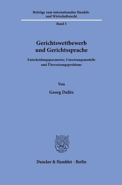 Gerichtswettbewerb und Gerichtssprache