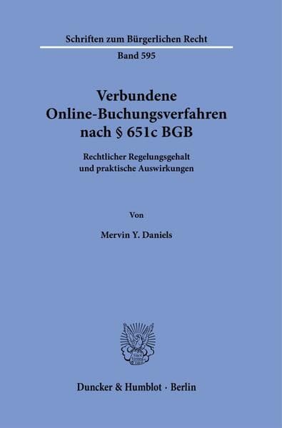 Verbundene Online-Buchungsverfahren nach § 651c BGB