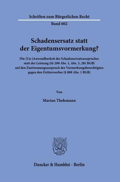 Schadensersatz statt der Eigentumsvormerkung?