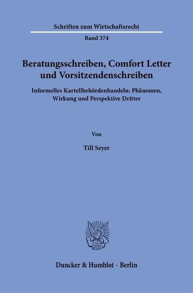 Beratungsschreiben, Comfort Letter und Vorsitzendenschreiben