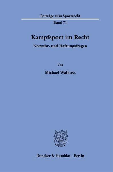 Kampfsport im Recht