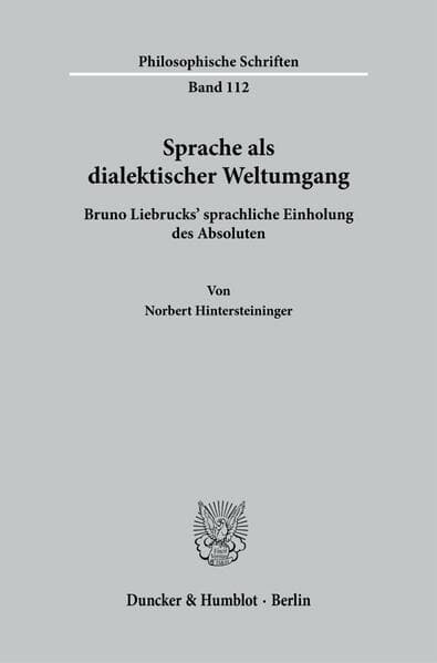 Sprache als dialektischer Weltumgang