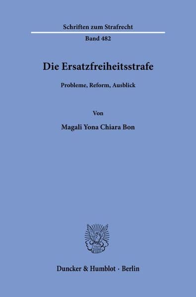Die Ersatzfreiheitsstrafe