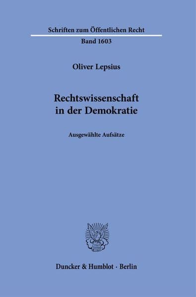 Rechtswissenschaft in der Demokratie