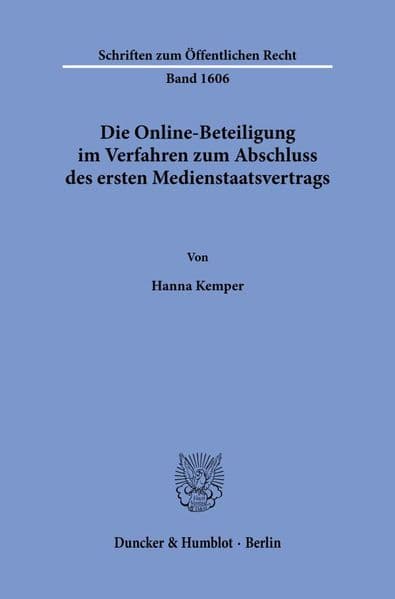 Die Online-Beteiligung im Verfahren zum Abschluss des ersten Medienstaatsvertrags