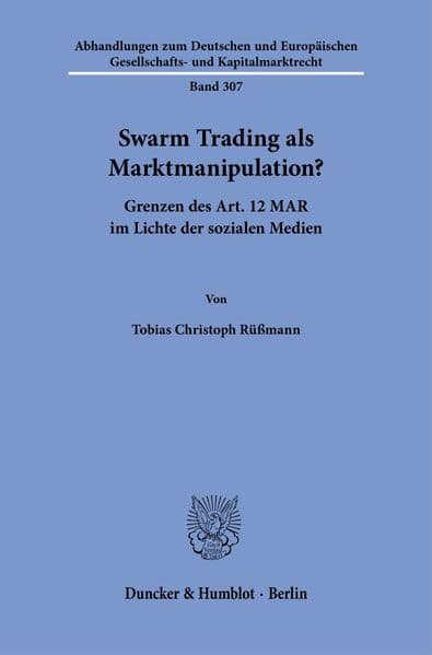 Swarm Trading als Marktmanipulation?
