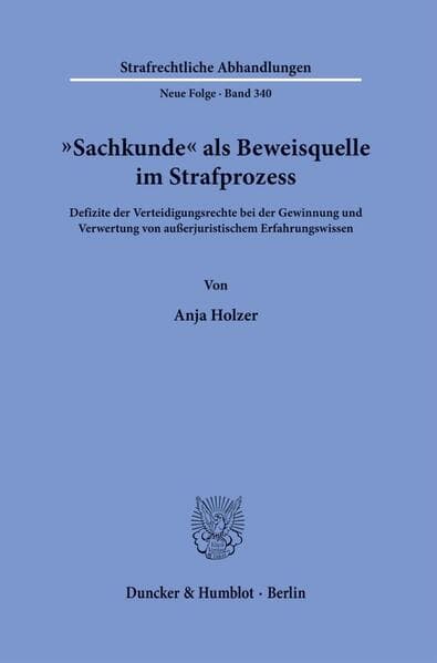 "Sachkunde" als Beweisquelle im Strafprozess