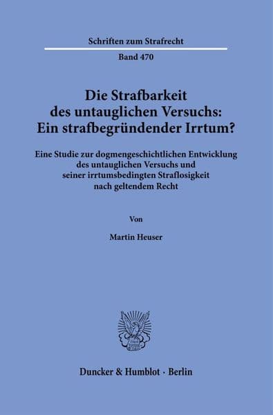 Die Strafbarkeit des untauglichen Versuchs: Ein strafbegründender Irrtum?