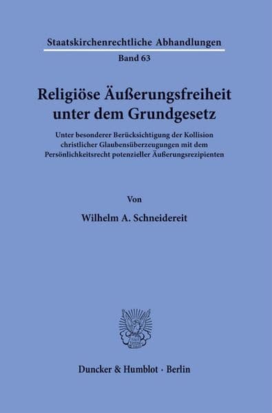 Religiöse Äußerungsfreiheit unter dem Grundgesetz