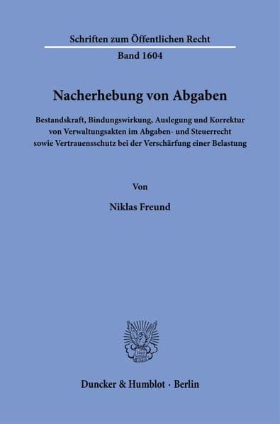 Nacherhebung von Abgaben