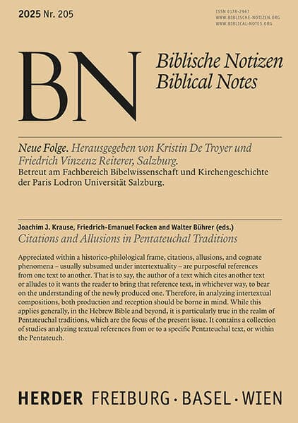 Citations and Allusions in Pentateuchal Traditions