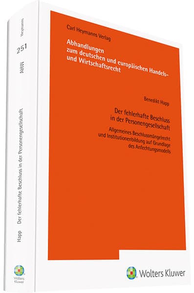 Der fehlerhafte Beschluss in der Personengesellschaft
