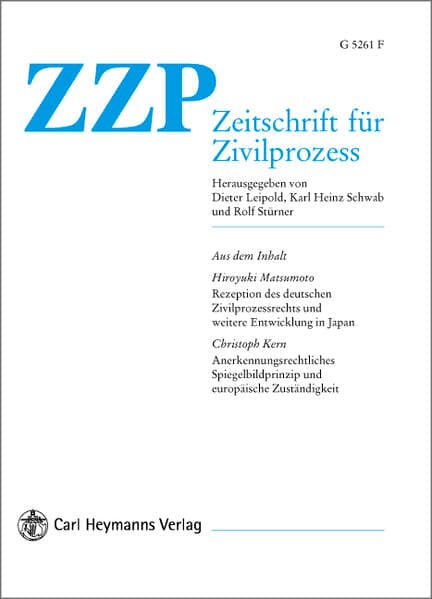 Zeitschrift für Zivilprozess International. ZZP Int. Jahrbuch des... / Zeitschrift für Zivilprozess International