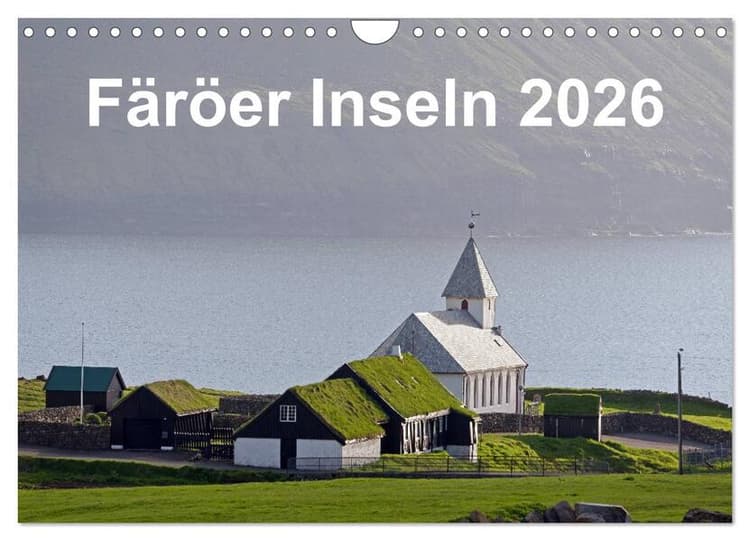 Färöer Inseln 2026 (Wandkalender 2026 DIN A4 quer), CALVENDO Monatskalender