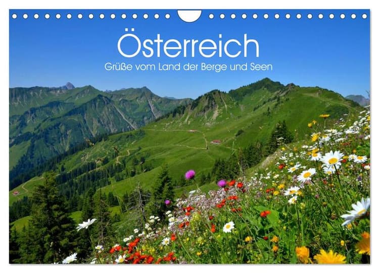 Österreich. Grüße vom Land der Berge und Seen (Wandkalender 2026 DIN A4 quer), CALVENDO Monatskalender