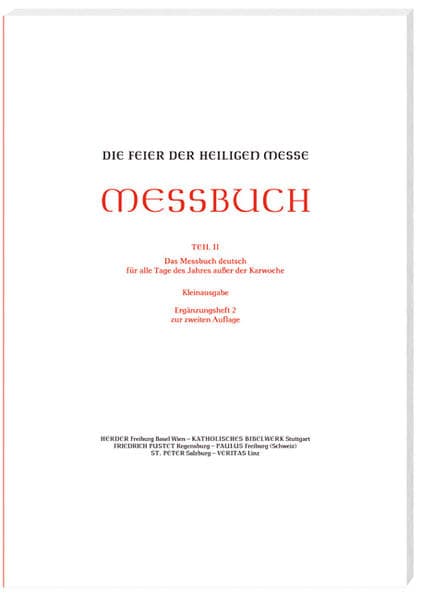 Die Feier der Heiligen Messe - Messbuch - Kleinausgabe