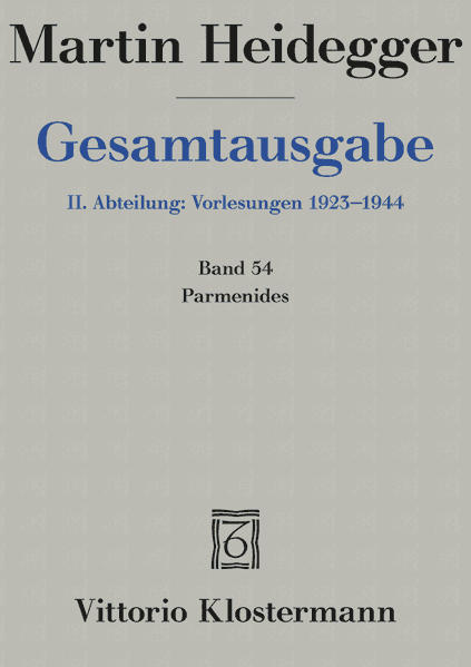 Gesamtausgabe 2. Abteilung: Vorlesungen 1923 - 1944