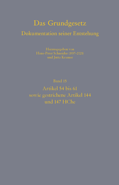 Das Grundgesetz. Dokumentation seiner Entstehung
