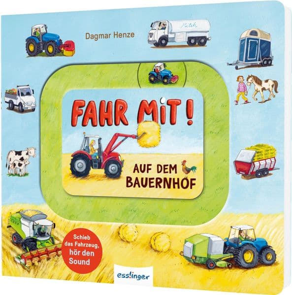 Meine Schiebebahn-Pappe (Soundbuch): Fahr mit auf dem Bauernhof