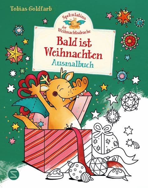 Spekulatius, der Weihnachtsdrache. Bald ist Weihnachten. Ausmalbuch