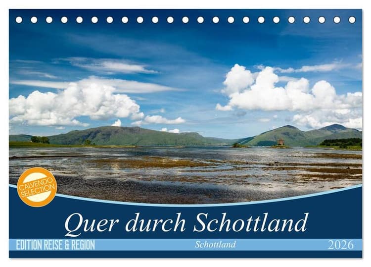 Quer durch Schottland (Tischkalender 2026 DIN A5 quer), CALVENDO Monatskalender