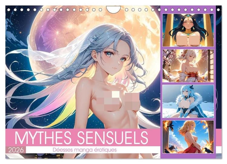 Mythes Sensuels - Déesses manga érotiques (Calendrier mural 2026 DIN A4 vertical), CALVENDO calendrier mensuel