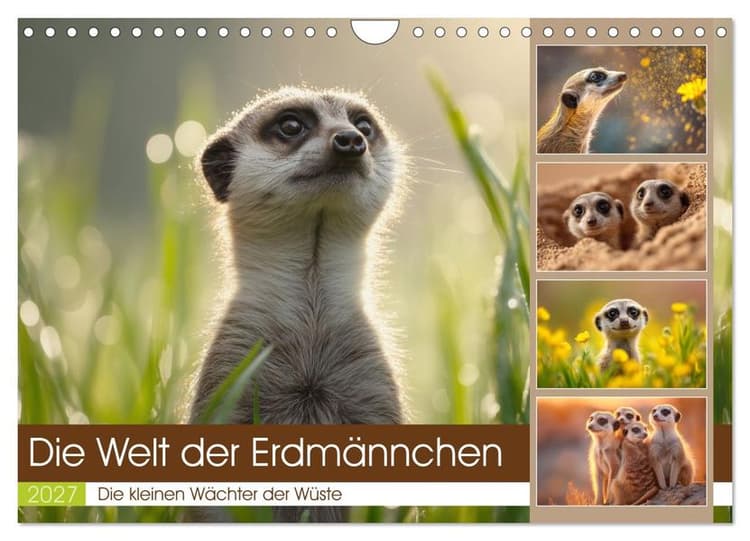 Die Welt der Erdmännchen (Wandkalender 2027 DIN A4 quer), CALVENDO Monatskalender