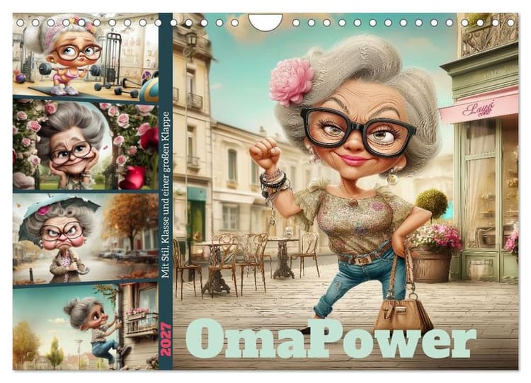 OmaPower (Wandkalender 2027 DIN A4 quer), CALVENDO Monatskalender