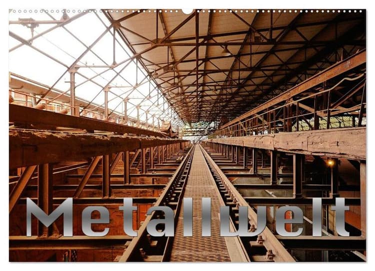 Metallwelt (Wandkalender 2027 DIN A2 quer), CALVENDO Monatskalender