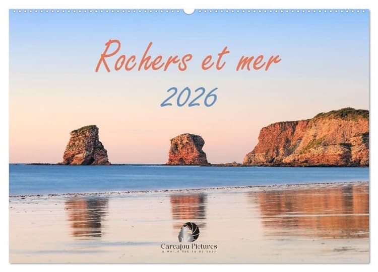 Rochers et mer (Calendrier mural 2027 DIN A2 vertical), CALVENDO calendrier mensuel