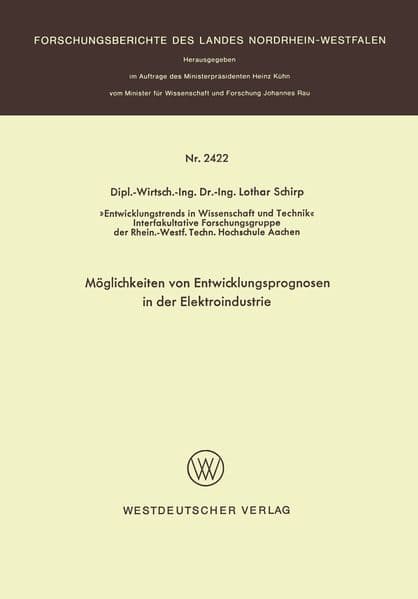 Möglichkeiten von Entwicklungsprognosen in der Elektroindustrie