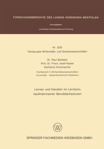Lernen und Handeln im Lernbüro kaufmännischer Berufsfachschulen