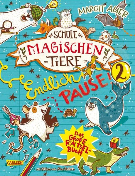 Die Schule der magischen Tiere Erstausstattung: Endlich Pause! Das große Rätselbuch Band 2