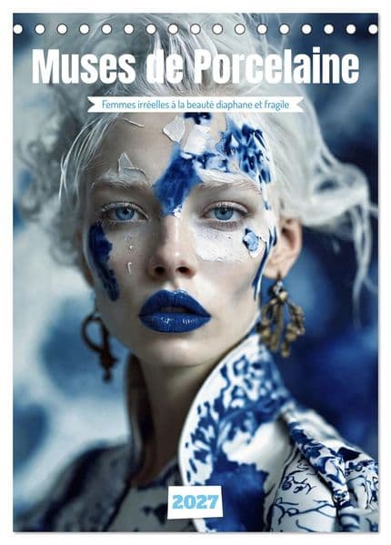 Muses de Porcelaine (Calendrier de bureau 2027 DIN A5 horizontal), CALVENDO calendrier mensuel