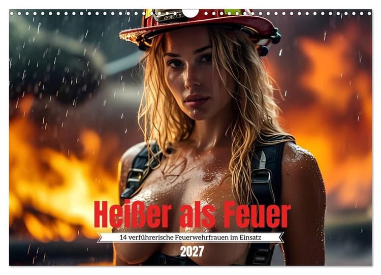Heißer als Feuer: 14 verführerische Feuerwehrfrauen im Einsatz (Wandkalender 2027 DIN A3 quer), CALVENDO Monatskalender