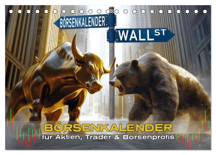 Börsenkalender - der Kalender für Aktien, Trader und Börsenprofis. (Tischkalender 2027 DIN A5 quer), CALVENDO Monatskalender