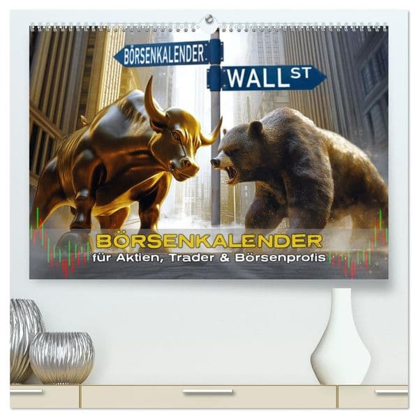 Börsenkalender - der Kalender für Aktien, Trader und Börsenprofis. (hochwertiger Premium Wandkalender 2027 DIN A2 quer), Kunstdruck in Hochglanz