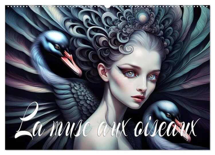 La muse aux oiseaux (Calendrier mural 2027 DIN A2 vertical), CALVENDO calendrier mensuel