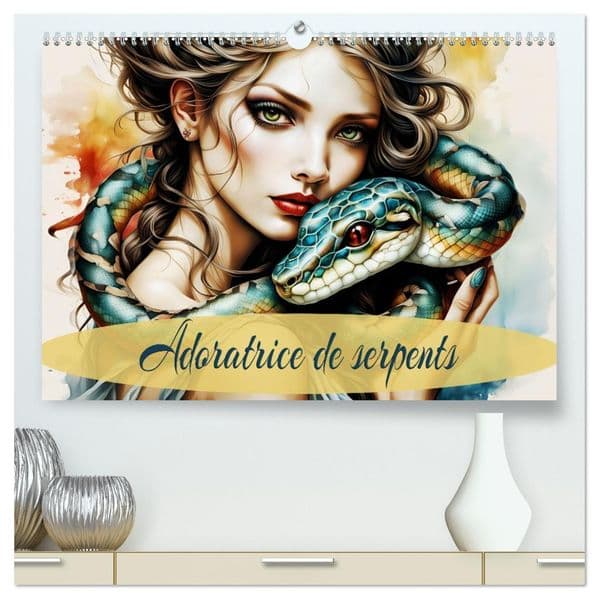 Adoratrice de serpents (Calendrier mural haut de gamme 2027 DIN A2 vertical), CALVENDO calendrier mensuel