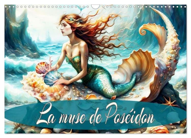 La muse de Poséidon (Calendrier mural 2027 DIN A3 vertical), CALVENDO calendrier mensuel